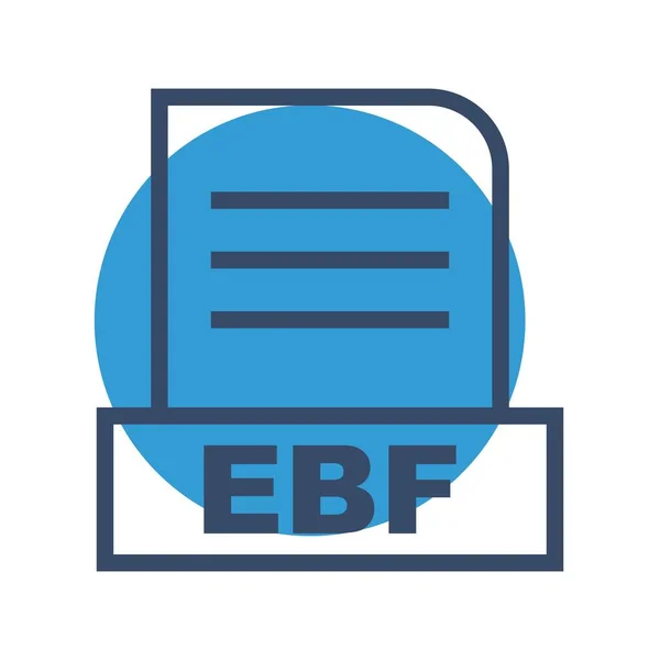 Ícone Arquivo Ebf Vetorial —  Vetores de Stock