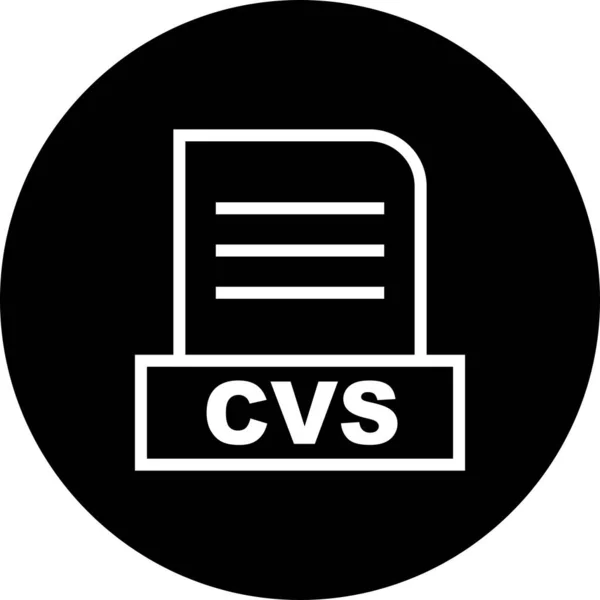 Vector Cvs File Icon — Stock Vector