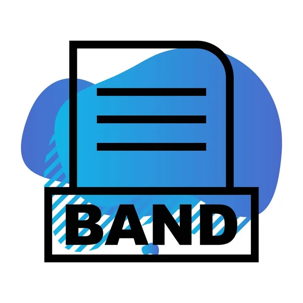 Vector Band Bestand Pictogram — Stockvector