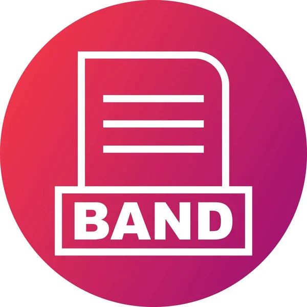 Vector Icono Archivo Band — Vector de stock