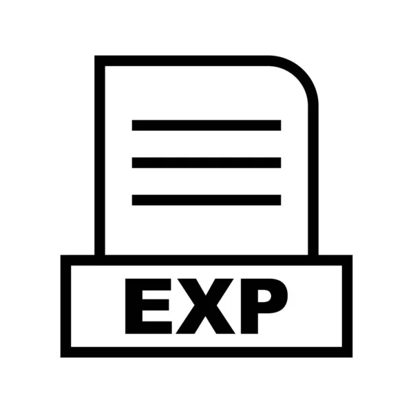 Vector Exp File Icon — Stock Vector