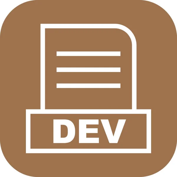 Vector Dev Icono Archivo — Archivo Imágenes Vectoriales