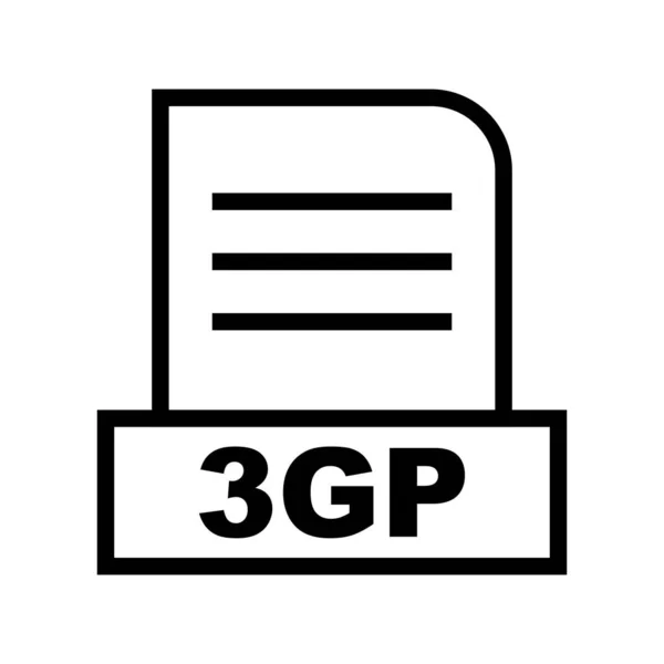 Vector 3Gp Bestand Pictogram — Stockvector