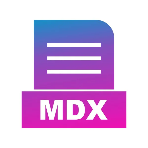 Vector Mdx Dateisymbol — Stockvektor