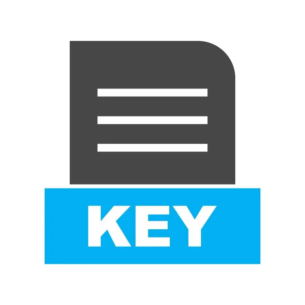 Icono Archivo Vector Key — Vector de stock