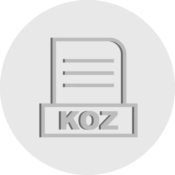 ベクトルKozファイルのアイコン — ストックベクタ