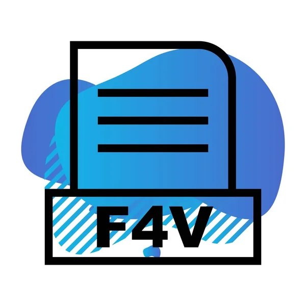 Ícone Arquivo Vector F4V —  Vetores de Stock