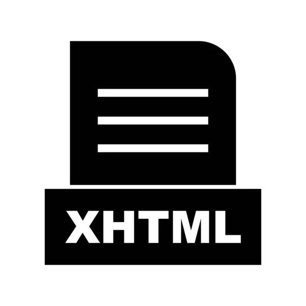 Vector Icono Archivo Xhtml — Archivo Imágenes Vectoriales