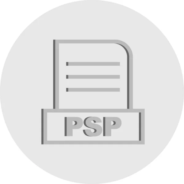 Vector Icono Archivo Psp — Vector de stock