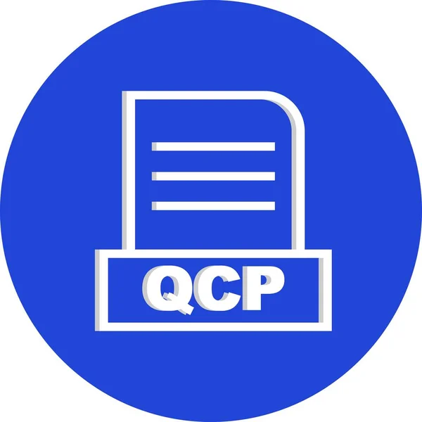Icône Fichier Vectoriel Qcp — Image vectorielle