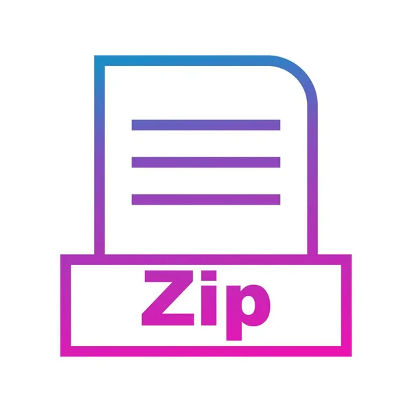 Vector Zip File Icon — Stock Vector
