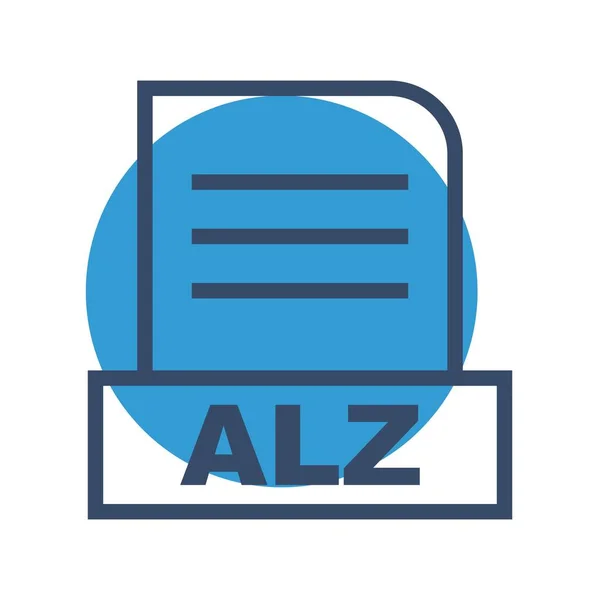 Vector Icono Archivo Alz — Vector de stock