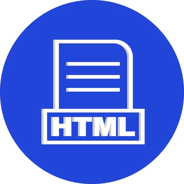 Ikona Vektorového Html Souboru — Stockový vektor