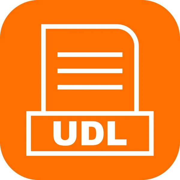 Ícone Arquivo Vector Udl —  Vetores de Stock