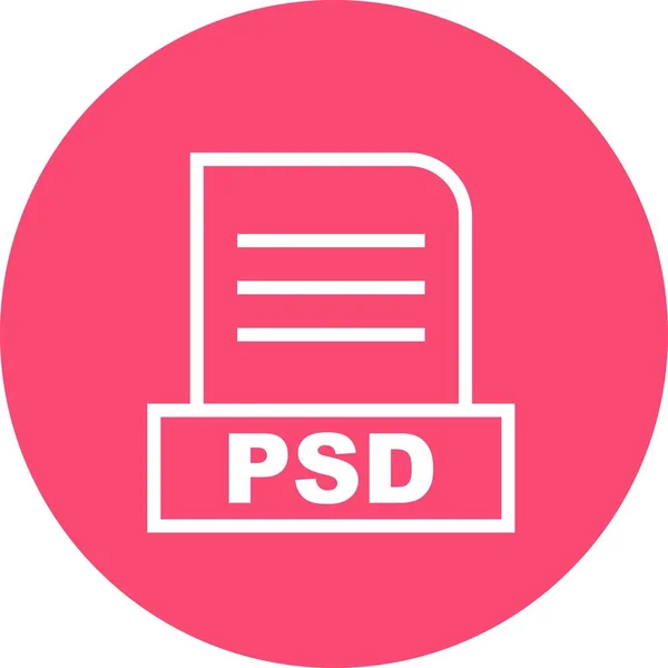 Vektor Psd Dateisymbol — Stockvektor