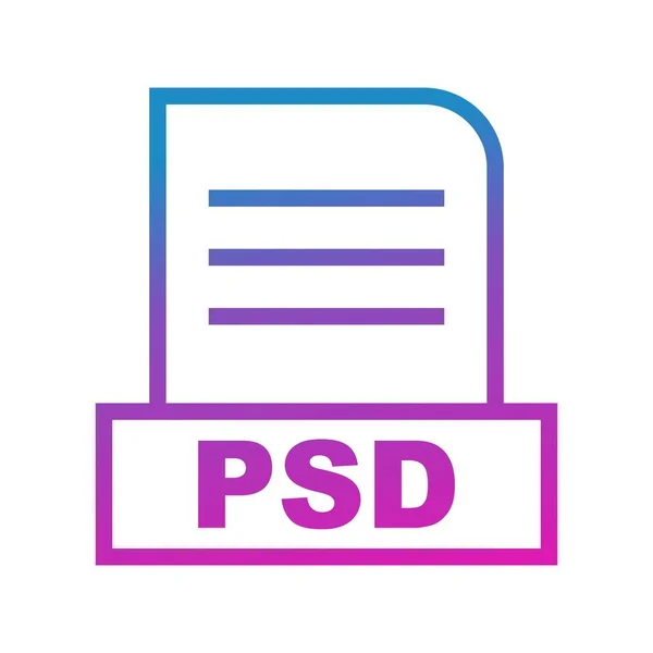 Ícone Arquivo Psd Vetorial — Vetor de Stock