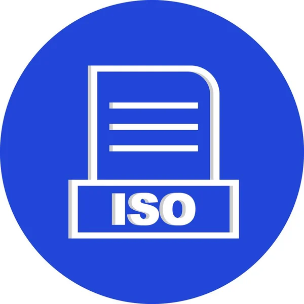 Vector Iso File Icon — Stock Vector