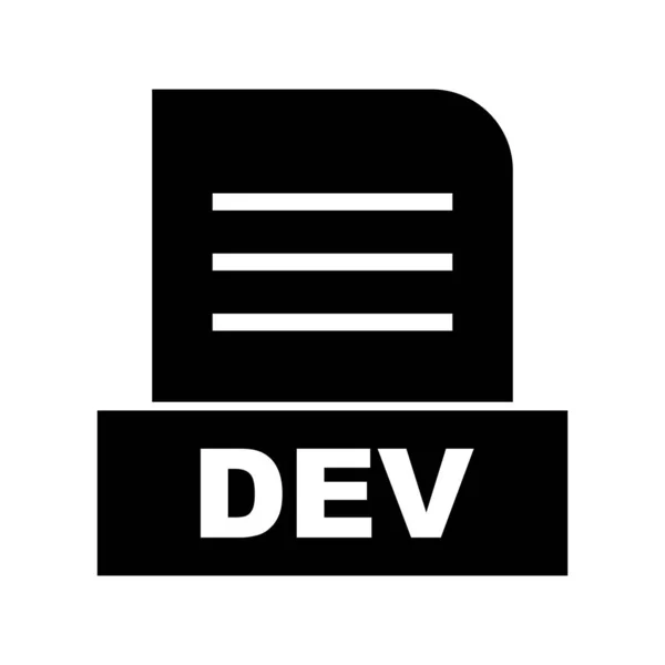 Значок Векторного Файла Dev — стоковый вектор