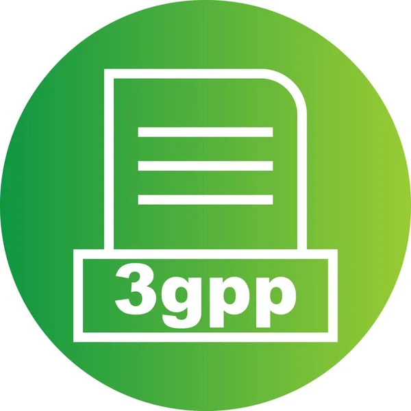 Vector 3Gpp Bestand Pictogram — Stockvector