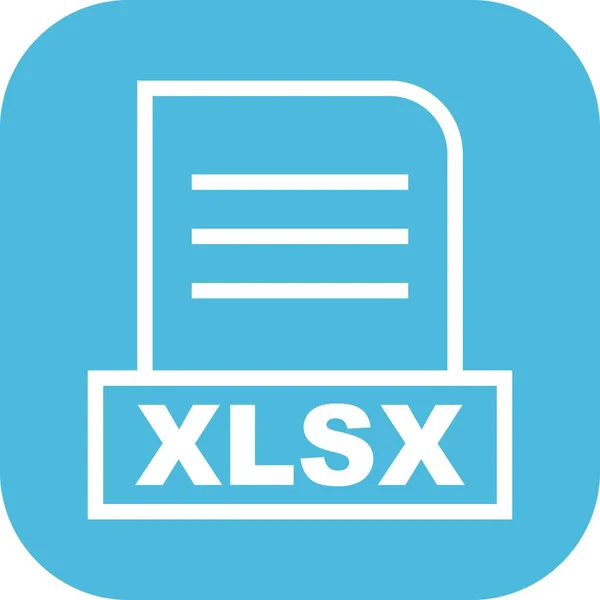 Значок Файла Vector Xlsx — стоковый вектор