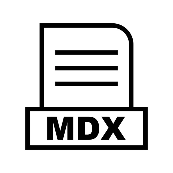 Vector Mdx Dateisymbol — Stockvektor