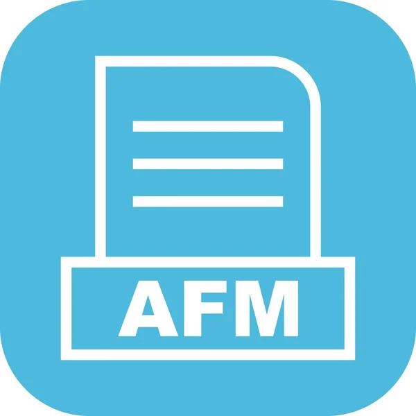Vector Afm File Icon — Stock Vector