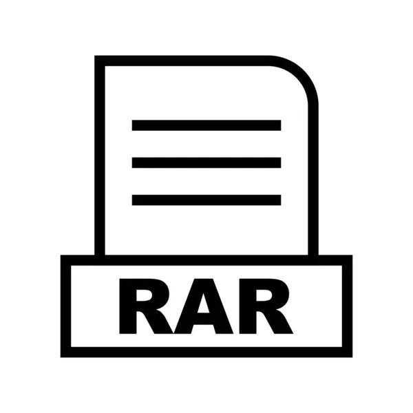 Vector Rar File Icon — Stock Vector