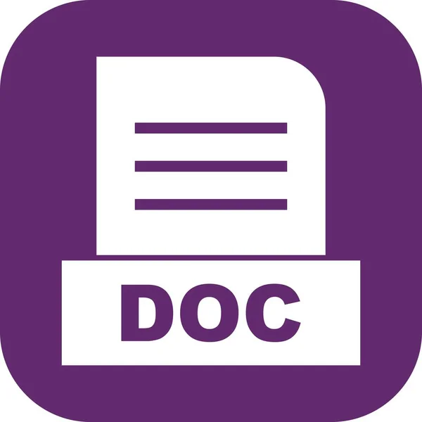 向量Doc文件Icon — 图库矢量图片