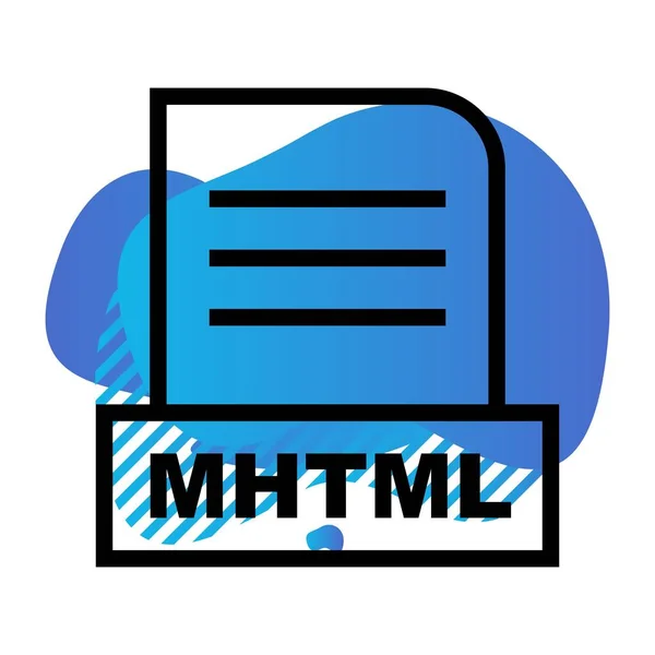 Vector Mhtml File Icon — Stock Vector