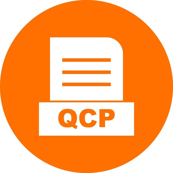 Icône Fichier Vectoriel Qcp — Image vectorielle