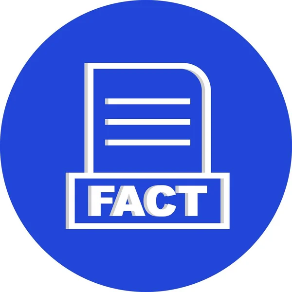 Vektor Fact Dateisymbol — Stockvektor