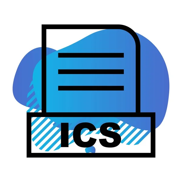 Vector Ics Bestand Pictogram — Stockvector