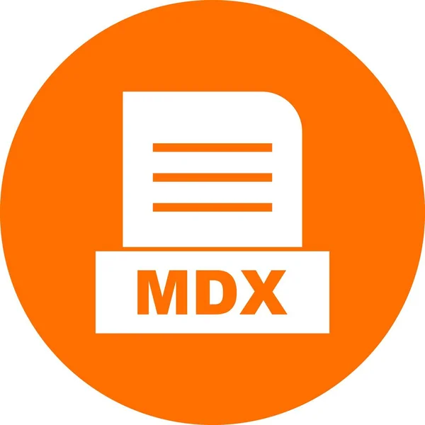 Vector Mdx Dateisymbol — Stockvektor