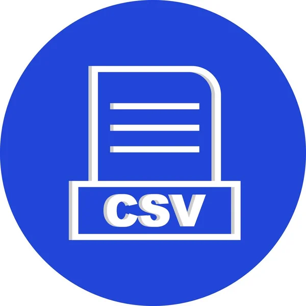 Icona Del File Csv Vettoriale — Vettoriale Stock