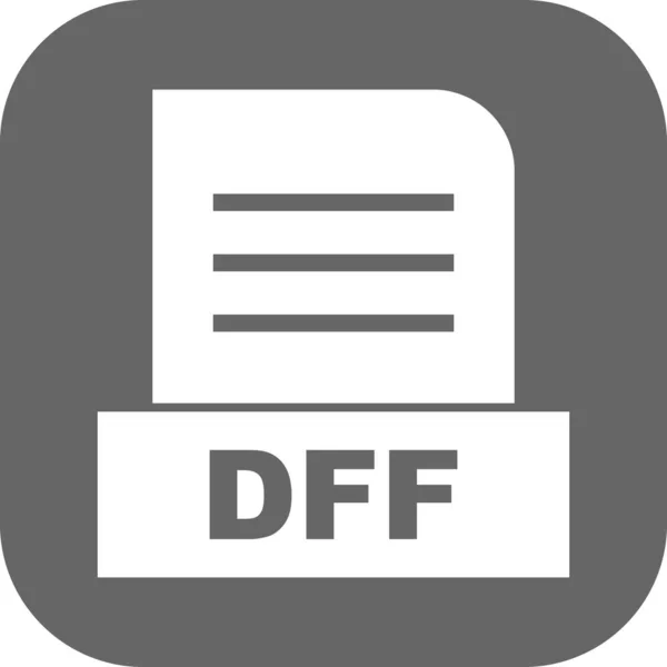 Значок Векторного Файла Dff — стоковый вектор