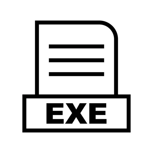 Vector Exe Bestand Pictogram — Stockvector