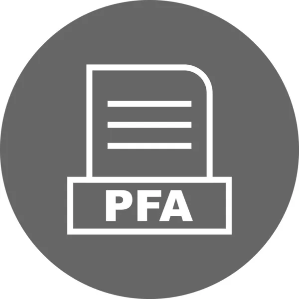 Ikona Pliku Vector Pfa — Wektor stockowy