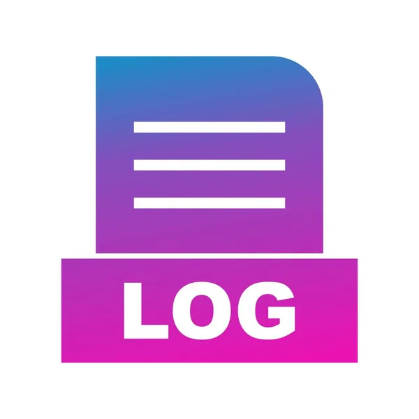 Vector Log Bestand Pictogram — Stockvector