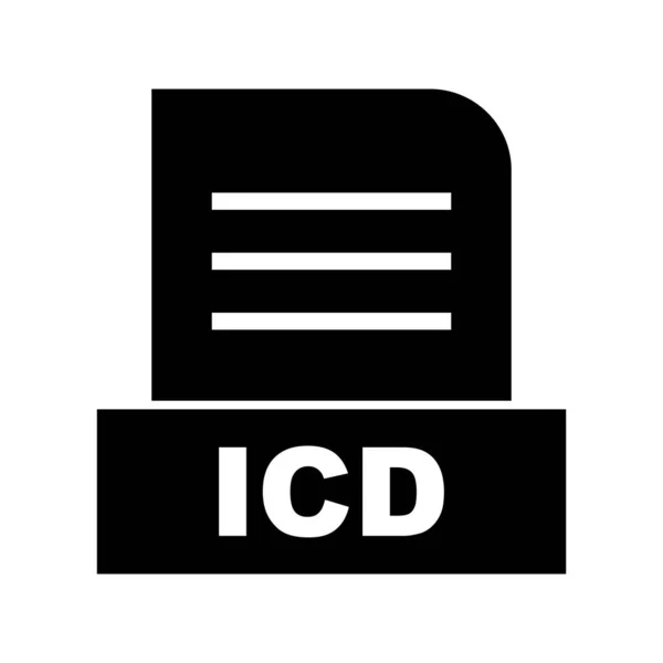 Vector Icd File Icon — Stock Vector