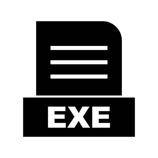 Vector Exe Dateisymbol — Stockvektor