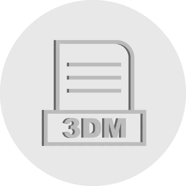 Ícone Arquivo Vector 3Dm —  Vetores de Stock