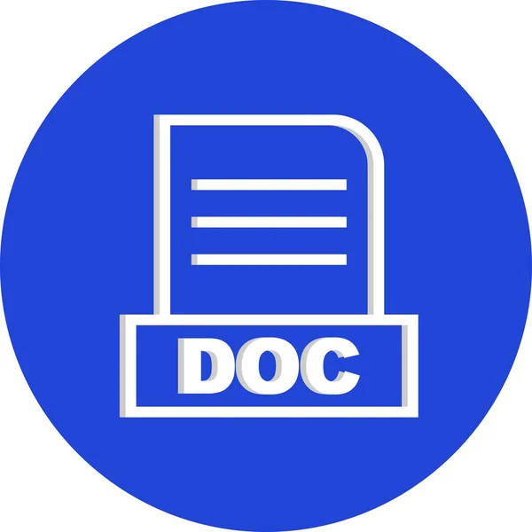 Arquivo Vetor Doc Ícone — Vetor de Stock