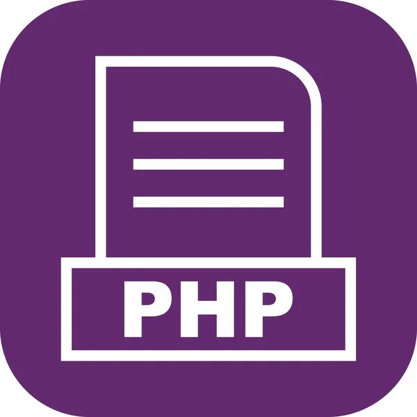Vektor Php Dateisymbol — Stockvektor
