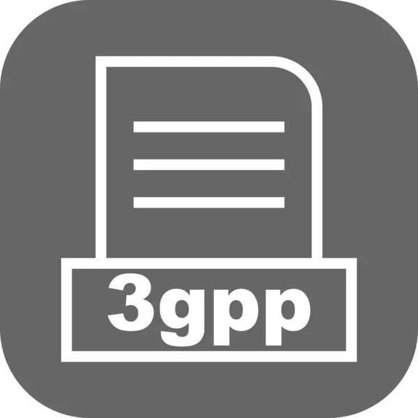 Vector 3Gpp Bestand Pictogram — Stockvector