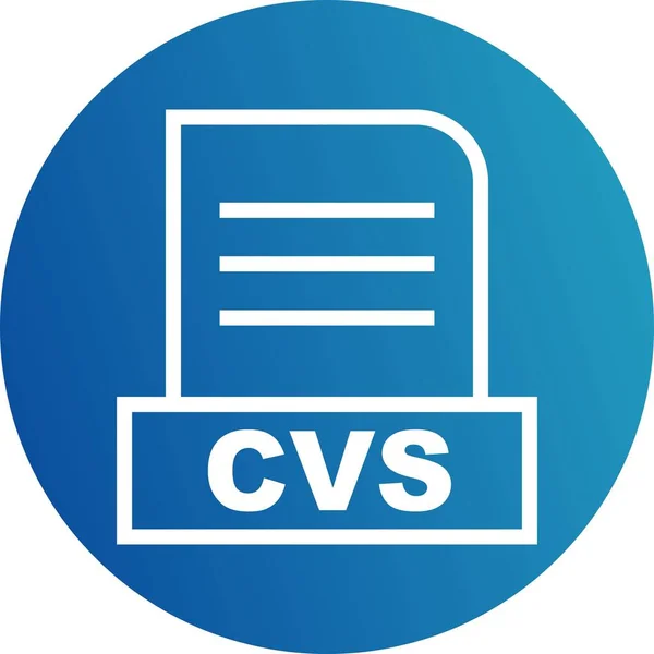Vector Cvs File Icon — Stock Vector