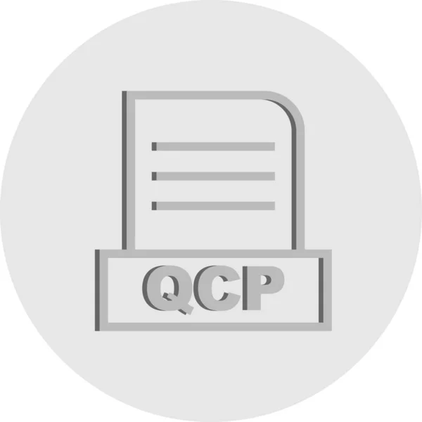 Icône Fichier Vectoriel Qcp — Image vectorielle