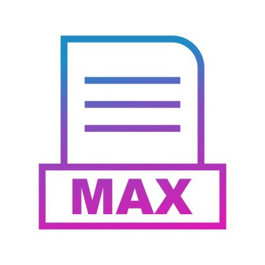 Vektör MAX dosya simgesi 