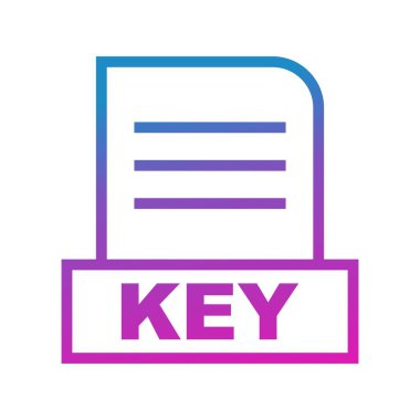 Vektör KEY dosya simgesi