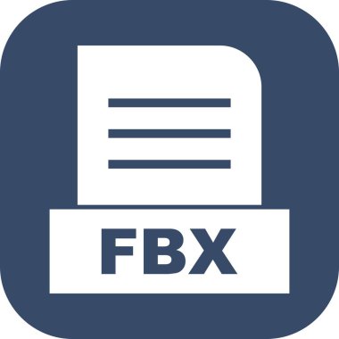 Vektör FBX dosya simgesi 