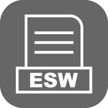  Vektör ESW dosya simgesi 